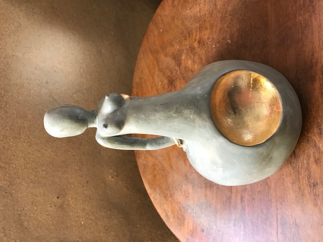 femme patine à la cire et feuille d'or