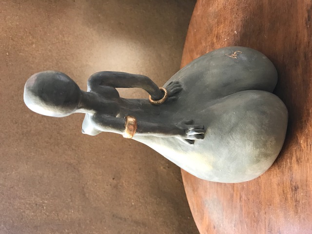 femme patine à la cire et feuille d'or