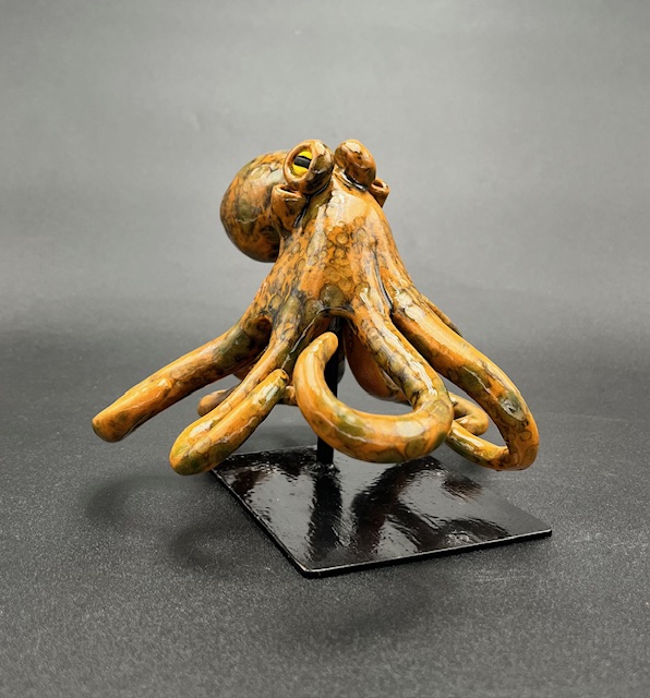 Petit poulpe en céramique émaillée